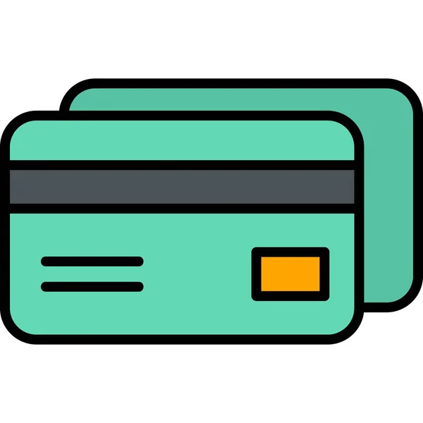 Kreditkarte Illustration Zum Web Symbol — Stockvektor
