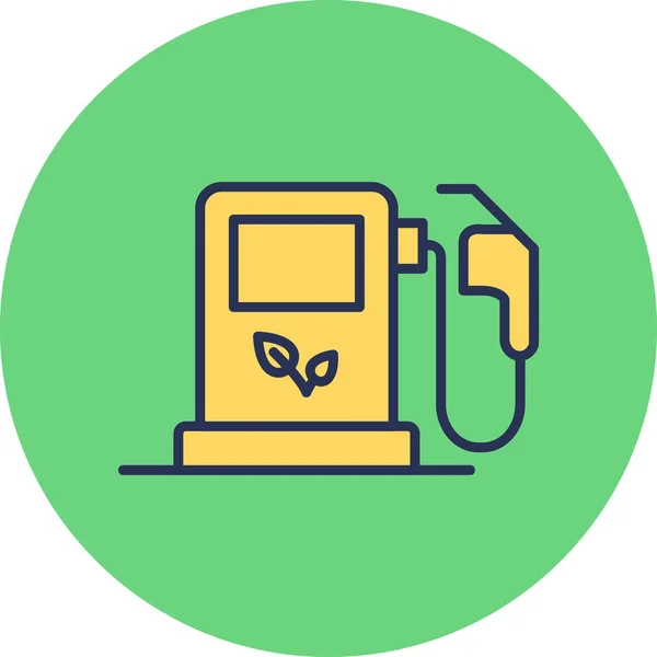 Eco Fuel Icona Moderna Illustrazione Vettoriale — Vettoriale Stock