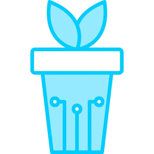 Eenvoudige Kweekplant Een Pot Web Icoon Eenvoudige Illustratie — Stockvector