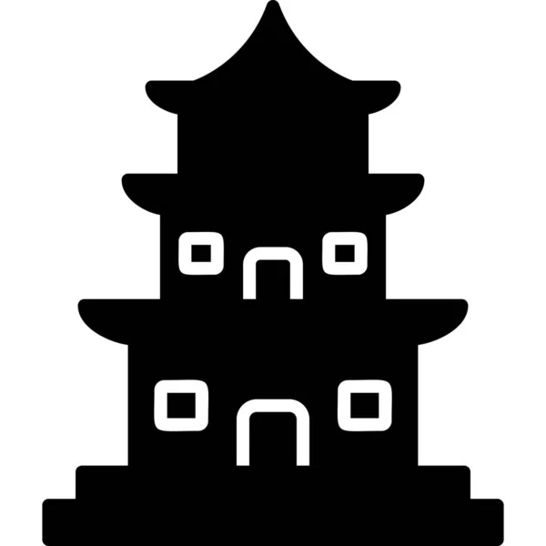 Храм Веб Иконка Простой Дизайн — стоковый вектор