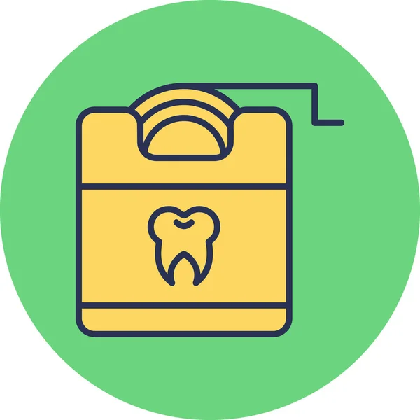 Nić Dentystyczna Współczesna Ikona Ilustracja Wektorowa — Wektor stockowy