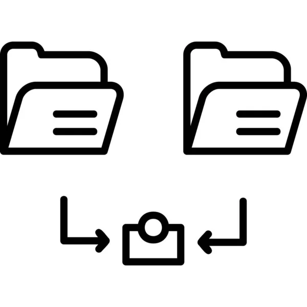 Vector Datos Icono Color Plano — Archivo Imágenes Vectoriales