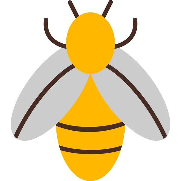 Милый Мультфильм Пчела Веб Простая Иллюстрация — стоковый вектор