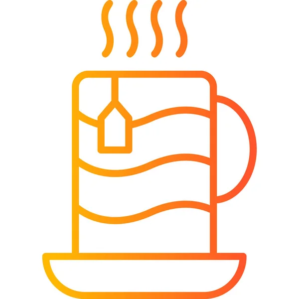 Taza Icono Vector Ilustración — Vector de stock