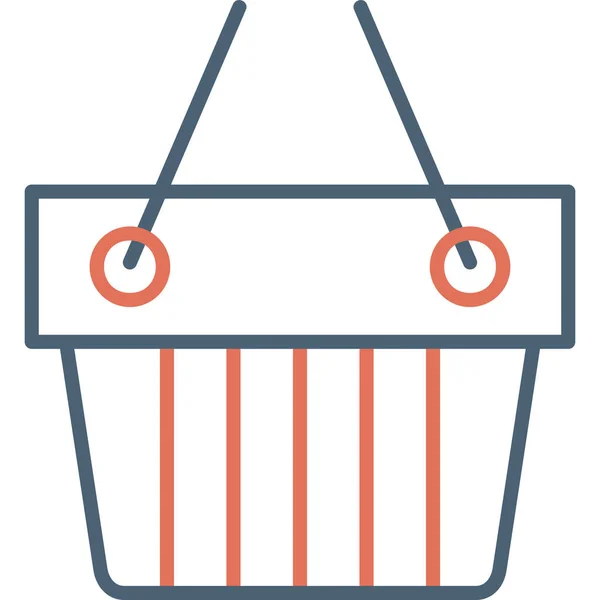 Shopping Basket Icon Illustrazione Vettoriale Design Semplice — Vettoriale Stock