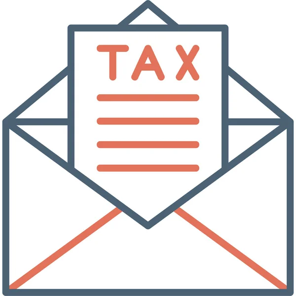 Tax Mail Icon Vector Illustration — Stock Vector