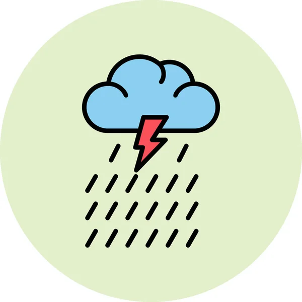 Rain Modern Vector Icon Illustration — Vetor de Stock