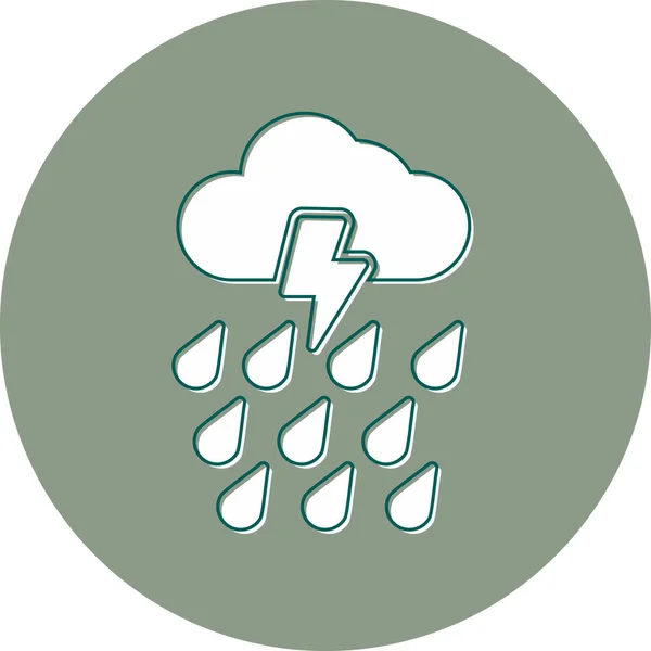 Rain Modern Vector Icon Illustration — Image vectorielle