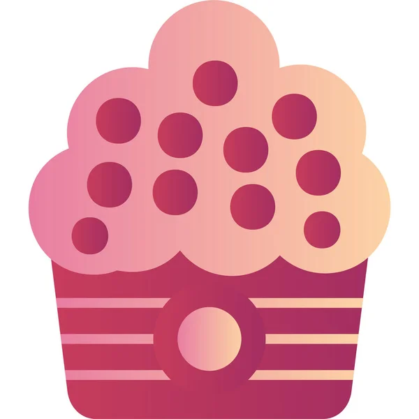 Muffin Web Icon Vektor Illustration — Stockvektor
