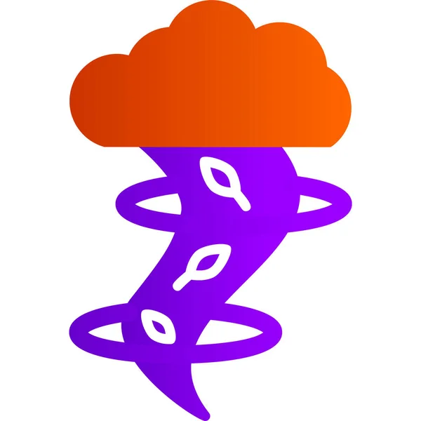 Cloud Weather Rain Clouds Raining Storm Abstract Flat Color Icon — Vetor de Stock