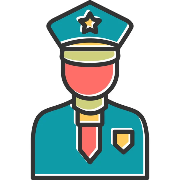 Police Officer Icon Vector Illustration — Stock Vector