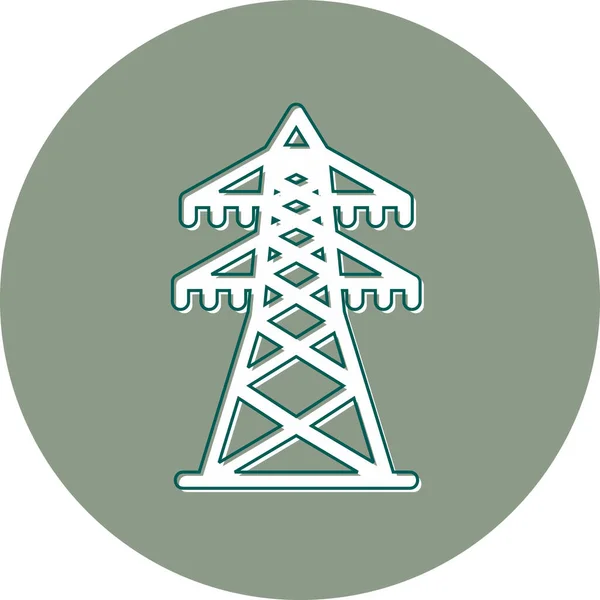 Іконка Електричної Вежі Векторний Дизайн Ілюстрації — стоковий вектор