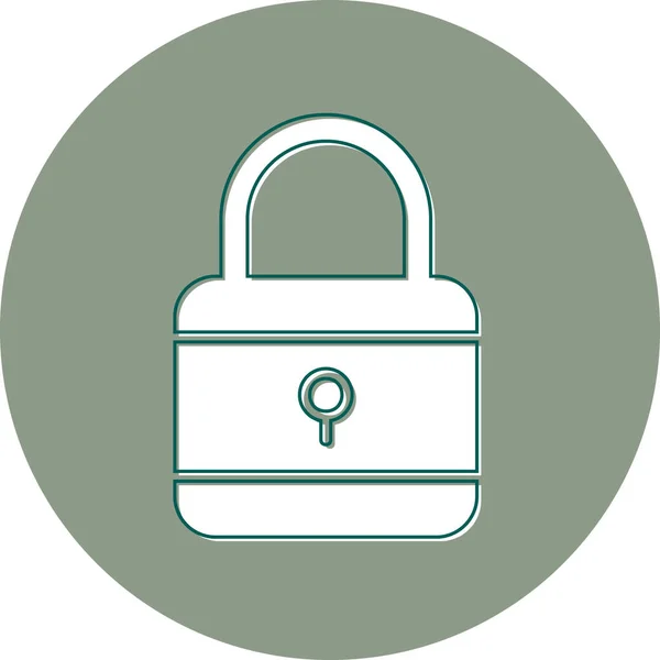 Padlock Web Icon Vector Illustration — Stock Vector