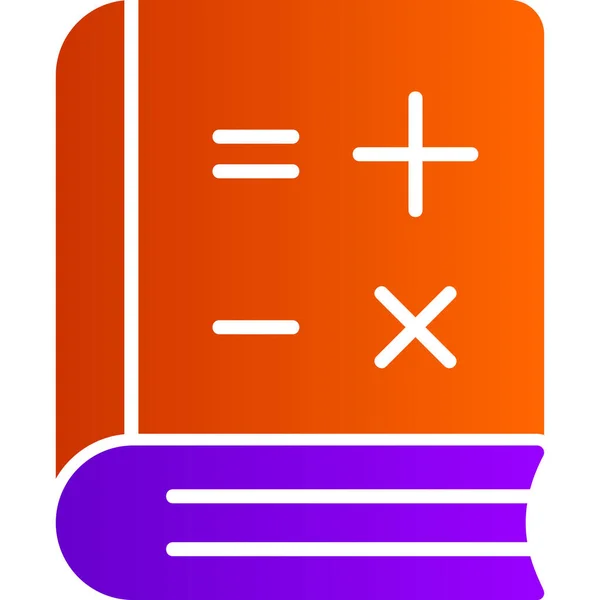 Math Book Icon Modern Design Illustration — Stock Vector
