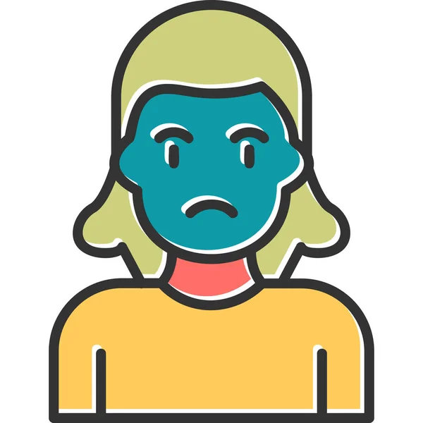 Sad Modern Icon Vector Illustration — Stock Vector