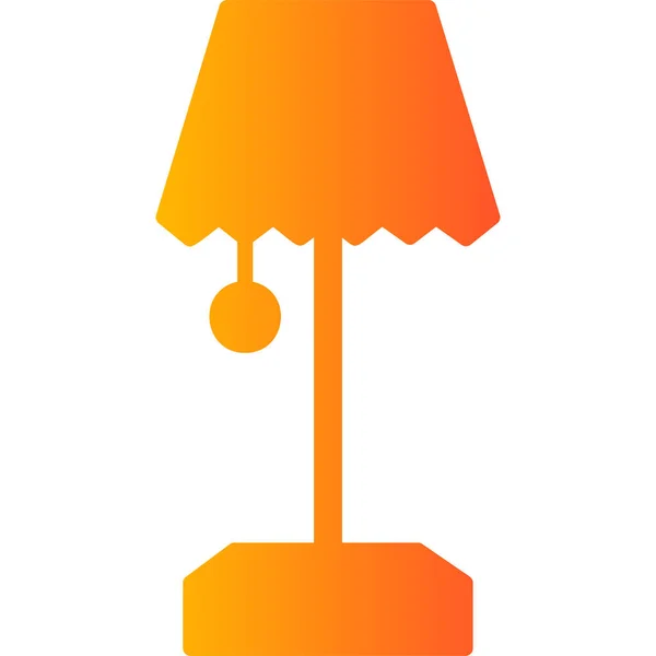 Tischlampe Symbol Vektorillustration Einfaches Design — Stockvektor