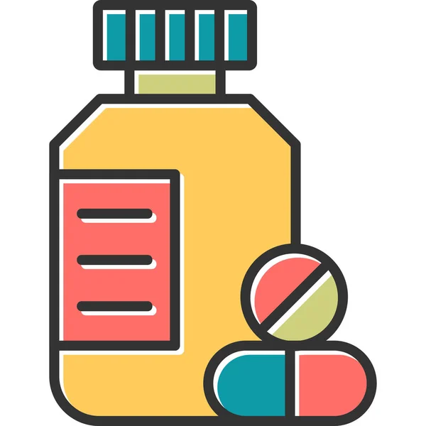 Ilustración Vector Icono Medicamentos — Vector de stock