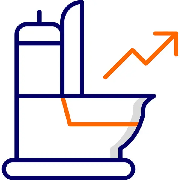 Urination Graph Simple Icon Vector Illustration — Stock Vector