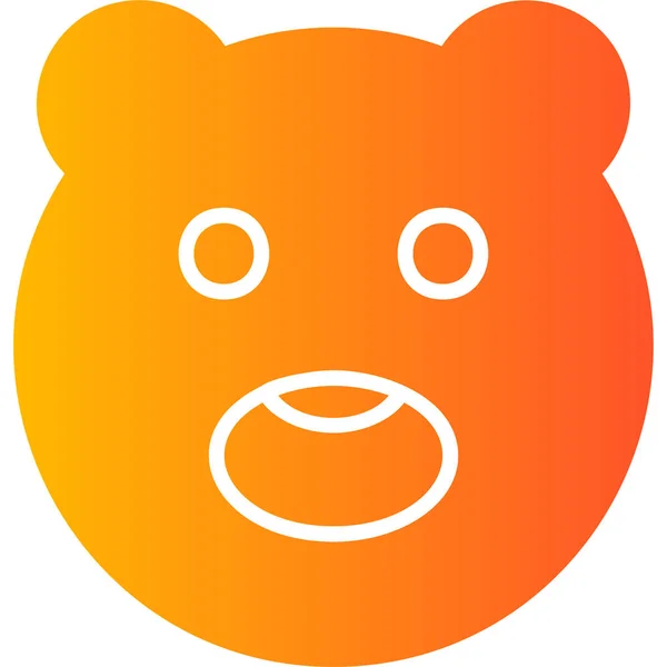 Niedźwiedź Ikona Web Prosta Konstrukcja — Wektor stockowy