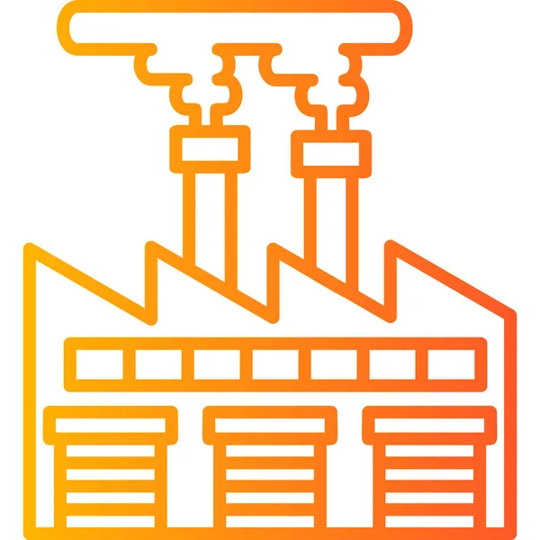 Fabrik Modern Ikon Vektor Illustration — Stock vektor
