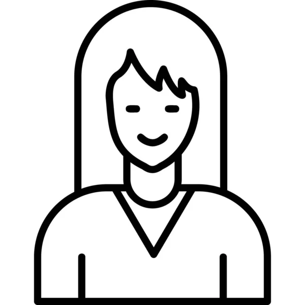 Γυναίκα Web Εικονίδιο Διανυσματική Απεικόνιση — Διανυσματικό Αρχείο