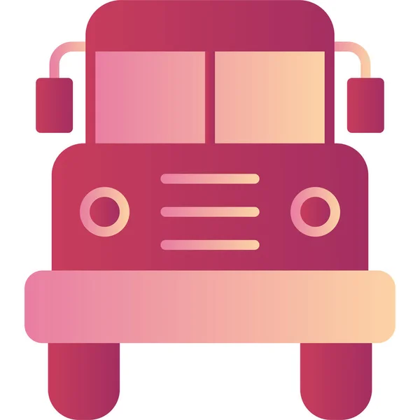 Icono Moderno Autobús Escolar Vector Ilustración — Archivo Imágenes Vectoriales