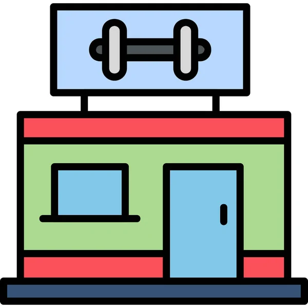 Gym Modern Icon Vector Illustration — 스톡 벡터