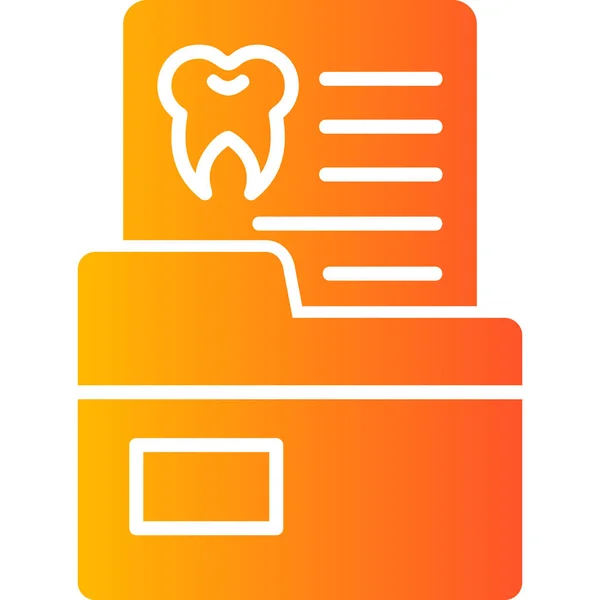 Dental Record Modern Icon Vector Illustration — 스톡 벡터