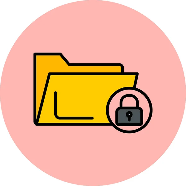 Folder Icon Web Simple Illustration — Vettoriale Stock