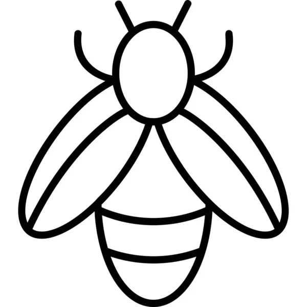 Niedlich Cartoon Biene Web Einfache Illustration — Stockvektor