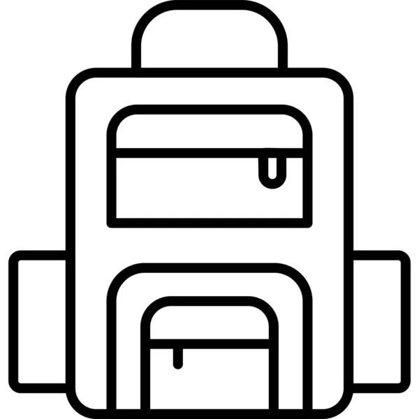 Mochila Icono Web Vector Ilustración — Archivo Imágenes Vectoriales