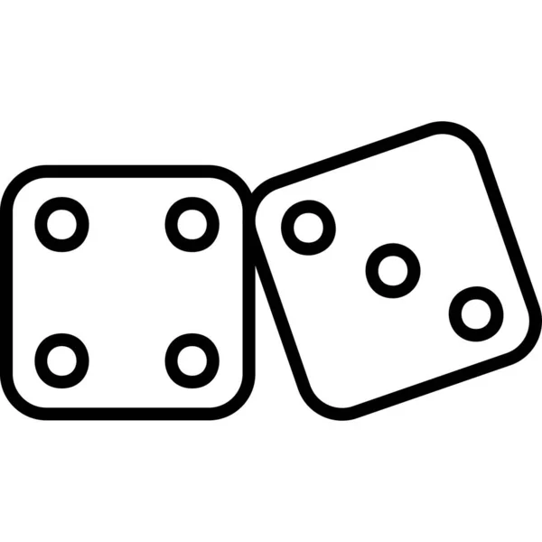 Würfel Web Symbol Einfache Illustration — Stockvektor