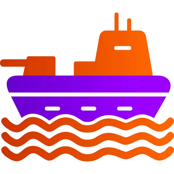 Fartyg Ikon Vektor Illustration — Stock vektor