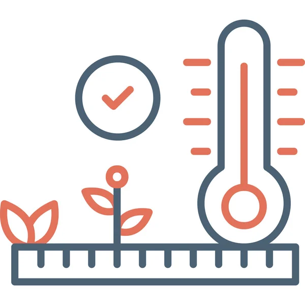 Termometer Ikon Vektor Illustration — Stock vektor