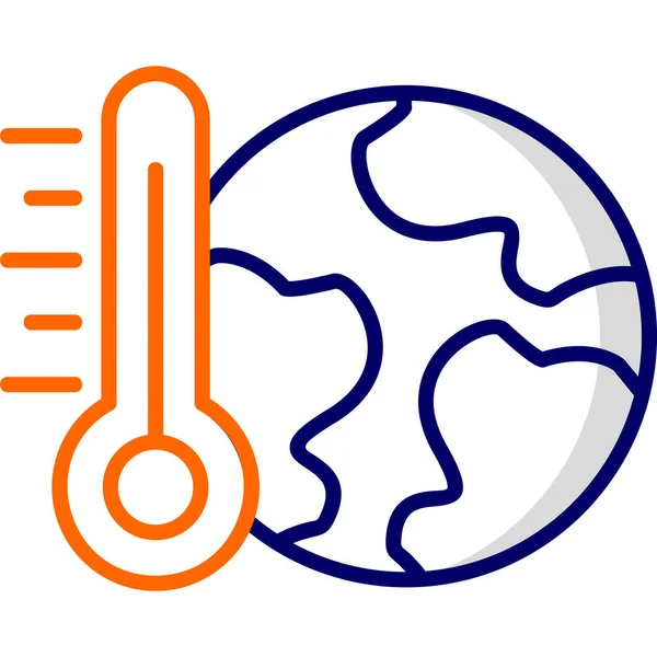 Illustration Vectorielle Icône Moderne Réchauffement Climatique — Image vectorielle