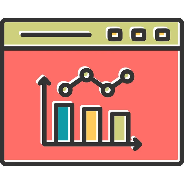 Bar Chart Web Icon Simple Design — Stockový vektor