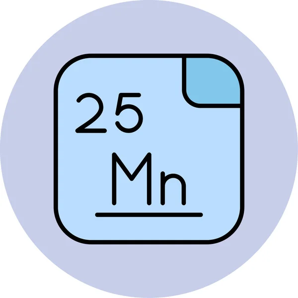 Mangan Pierwiastek Chemiczny Ilustracja Web Simple — Wektor stockowy