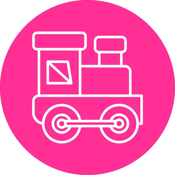 Baby Train Modern Vector Icon Illustration —  Vetores de Stock