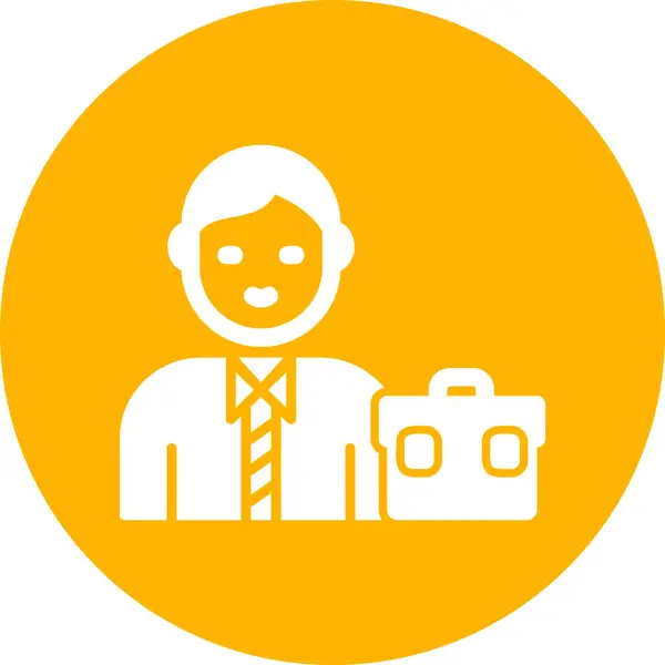 Vector Ilustración Hombre Negocios Icono — Vector de stock