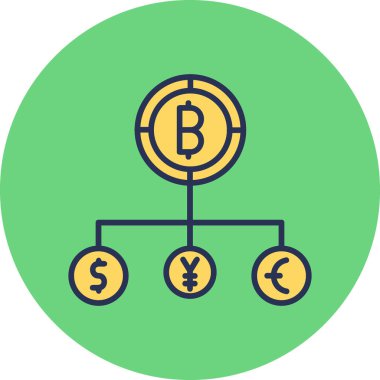 Bitcoin Yapısı düz vektör simgesi