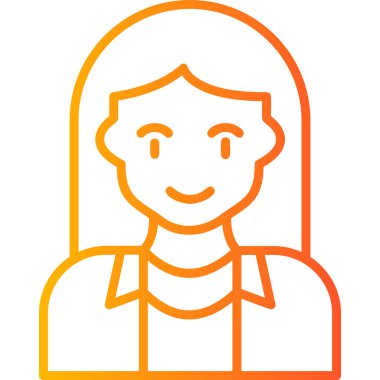 kadın web simgesi vektör illüstrasyonu