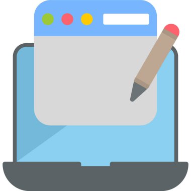 İçerik yazma simgesi, modern tasarım illüstrasyonu