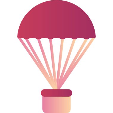 Paraşüt. Web simgesi basit tasarım