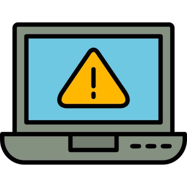 Laptop Virus icon modern vector illustration