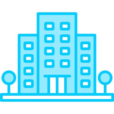 Ofis binasının grafik illüstrasyonu 