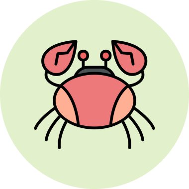 crab, web icon simple illustration