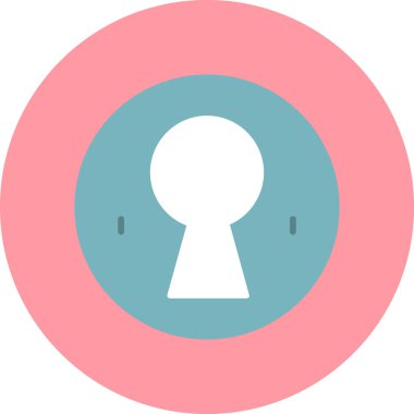 Anahtar deliği. Web simgesi vektör illüstrasyonu