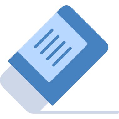 Silgi. Web simgesi vektör illüstrasyonu