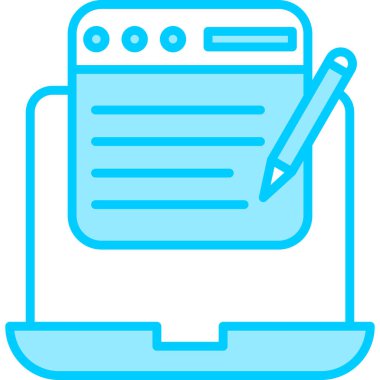 İçerik yazma simgesi, modern tasarım illüstrasyonu