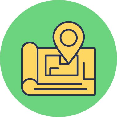 GPS gezinti simgesi çiziminin izini sür 